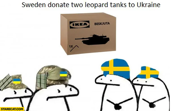 Sweden donate two Leopard tanks to Ukraine IKEA DIY