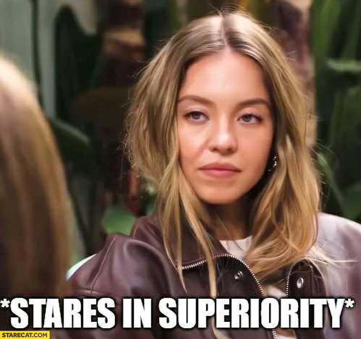 Sydney Sweeney stares in superiority