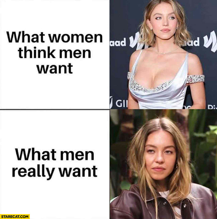 Sydney Sweeney what women think men want vs what men really want