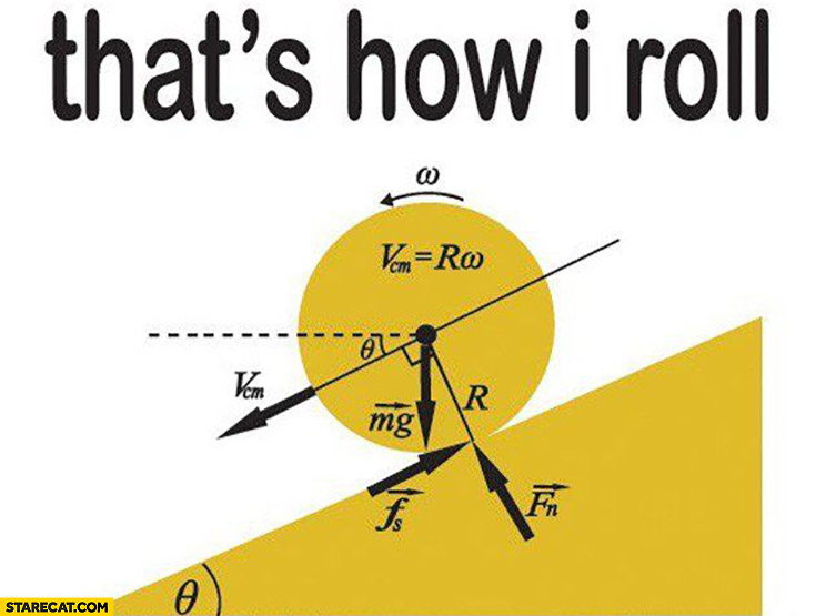 That’s how I roll physics science