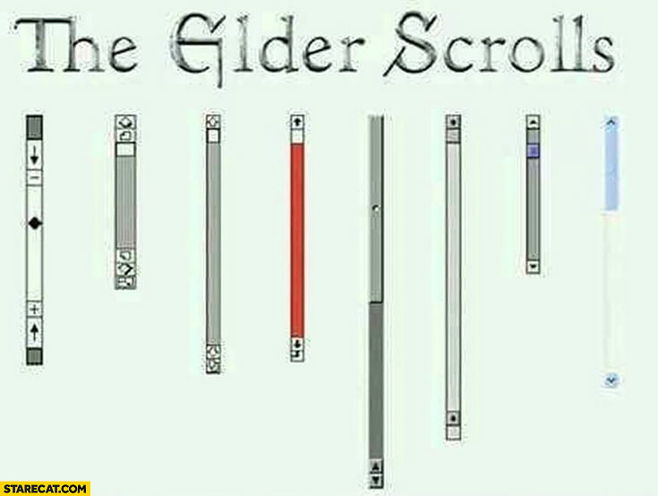 The Elder Scrolls old scrolling bars