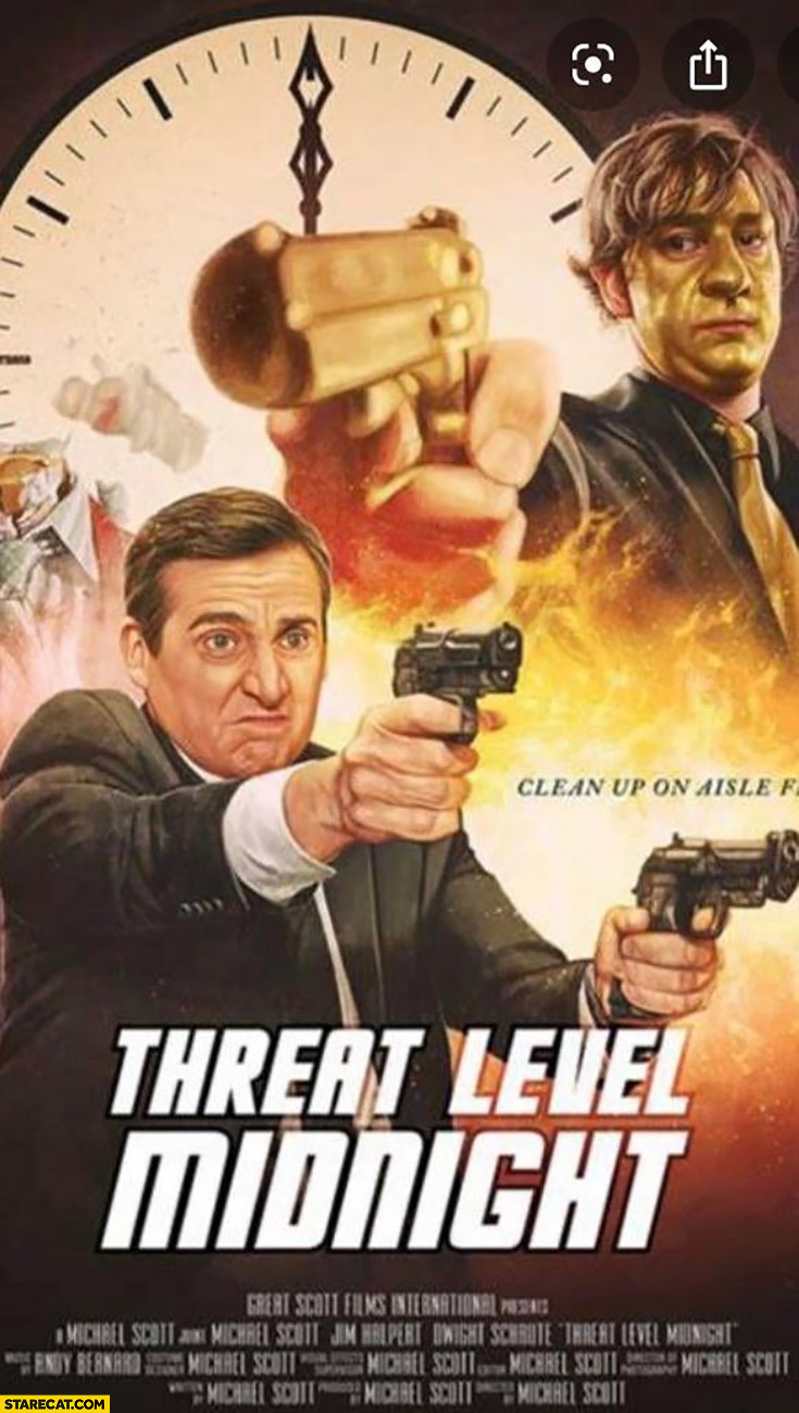 The Office threat level midnight movie poster