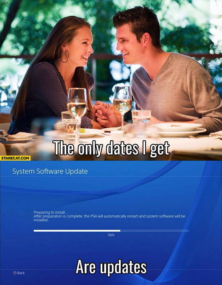 The only dates I get are updates software