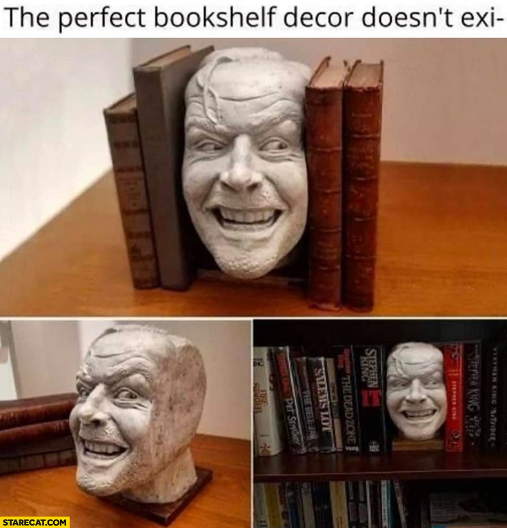 The perfect bookshelf decor doesn’t exist the shining