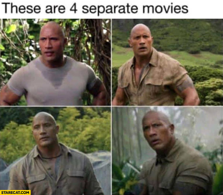 The Rock these are 4 separate movies all look the same