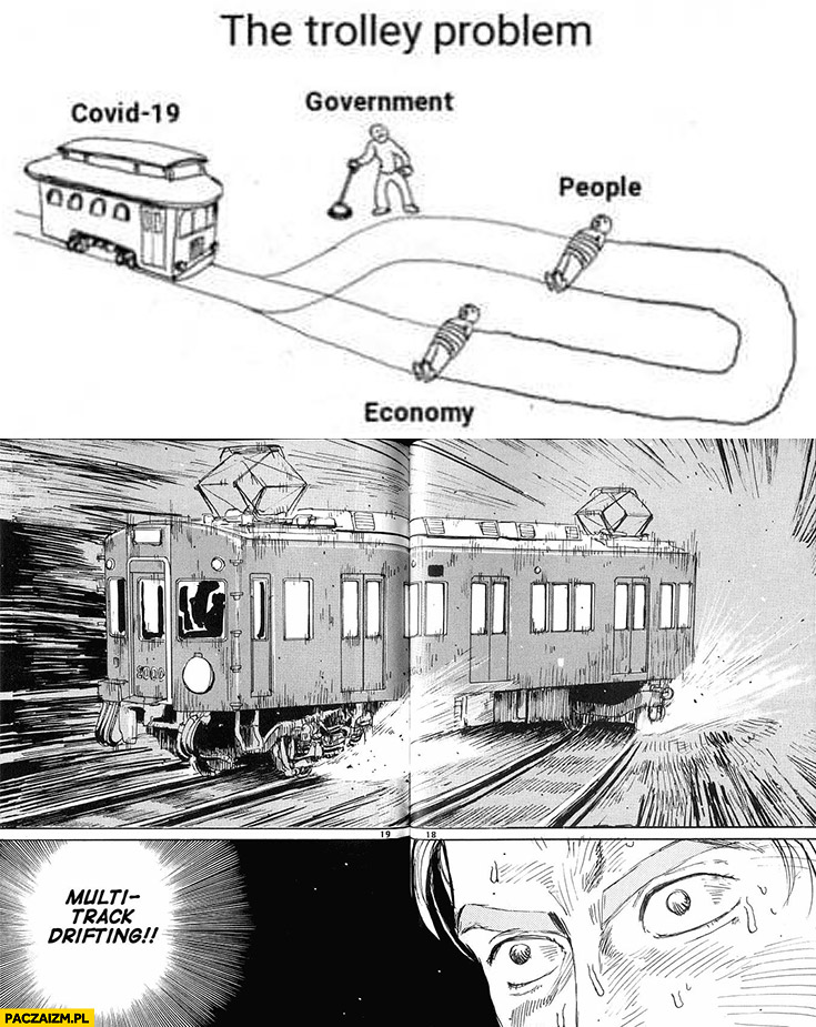 The trolley problem Covid-19 government people vs economy multi track drifting