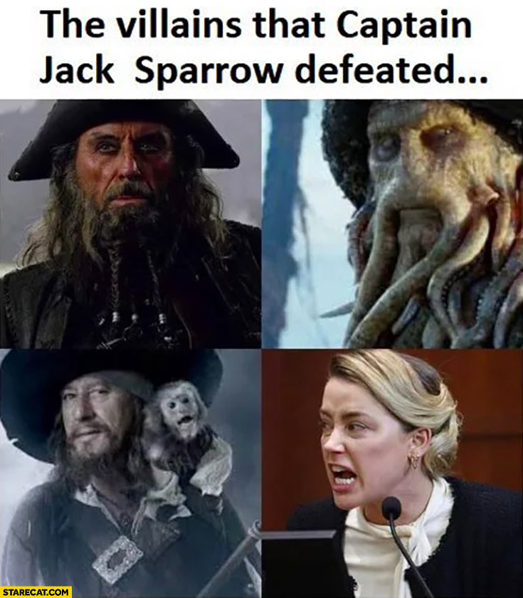 The villains that captain Jack Sparrow defeated Amber Heard Johnny Depp