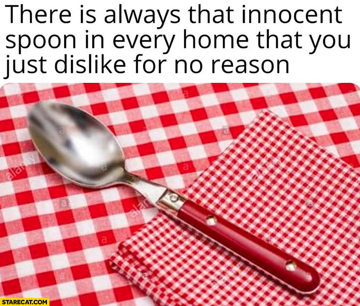 There is always that innocent spoon in every home that you just dislike for no reason