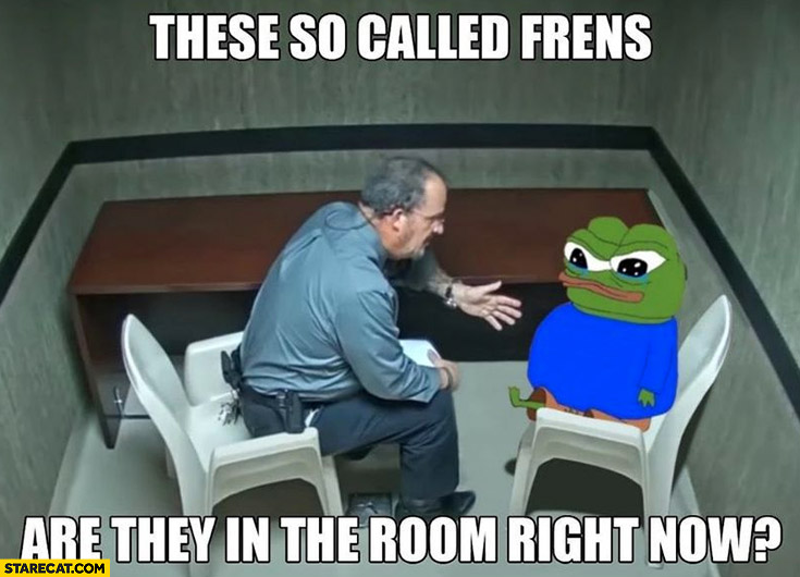 These so called friends are they in the room right now? Sad frog pepe