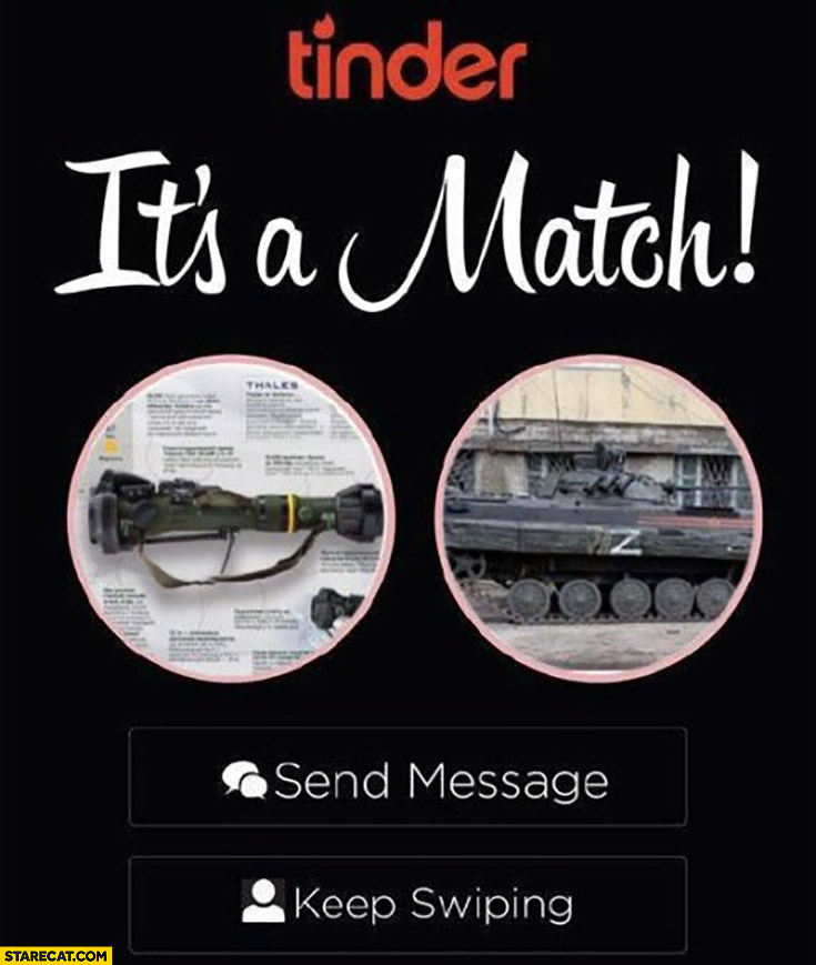 Tinder it’s a match javelin NLAW russian tank