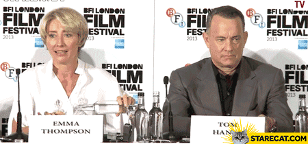 Tom Hanks steals an iPad GIF animation