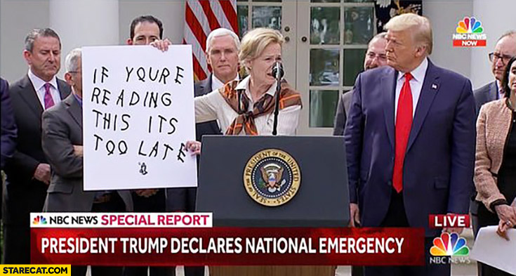 Trump declares national emergency if you’re reading this it’s too late