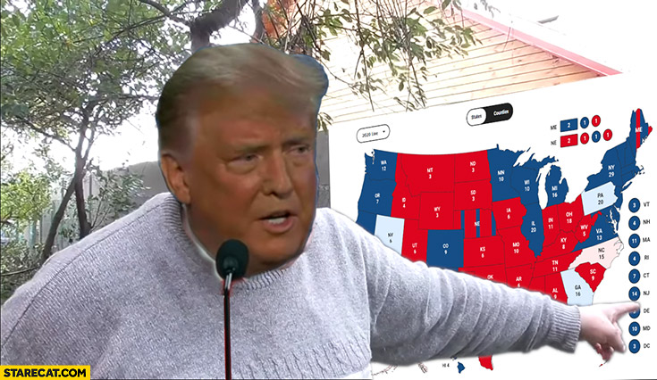 Trump explaining elections Trailer Park Boys sweater photoshopped