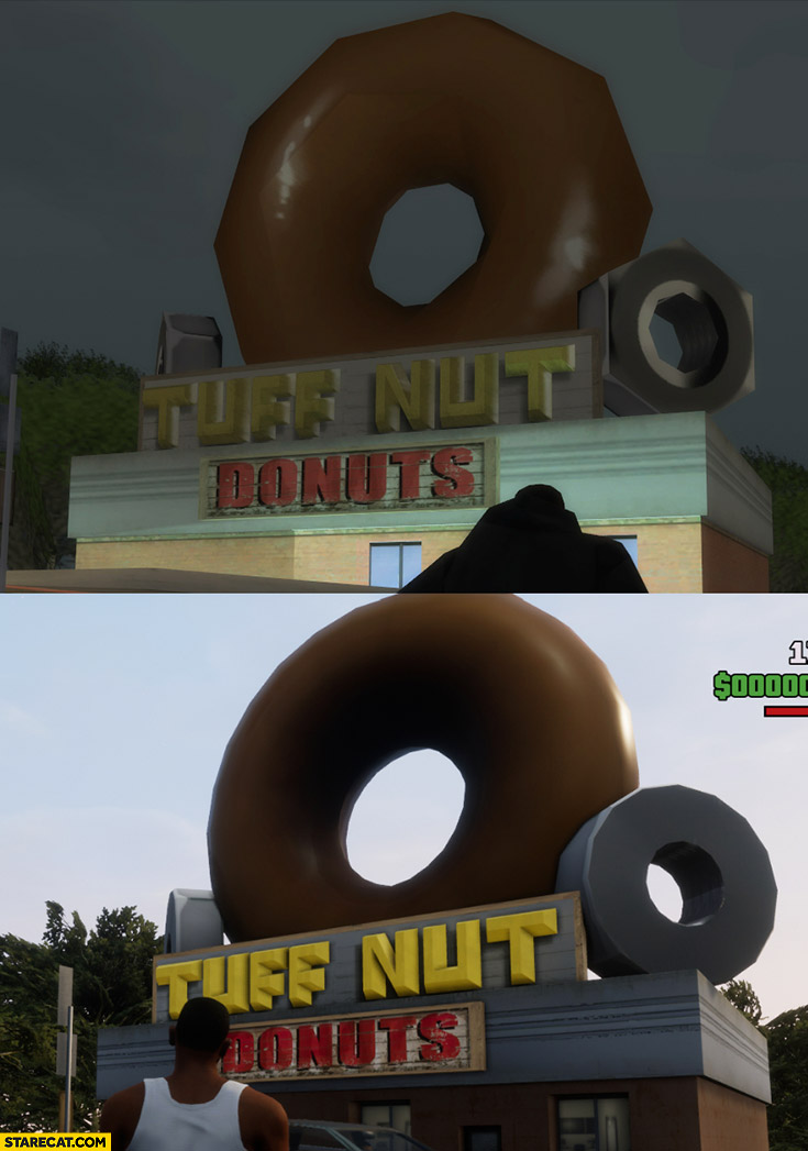 Tuff nut donuts GTA Grand Theft Auto remastered fail nut is now oval