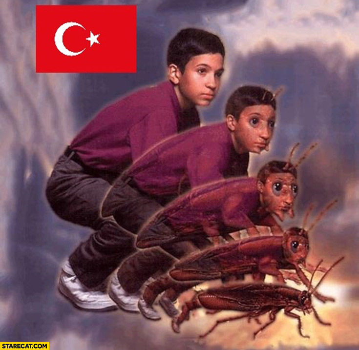 Turkey turkish kid becoming a cockroach