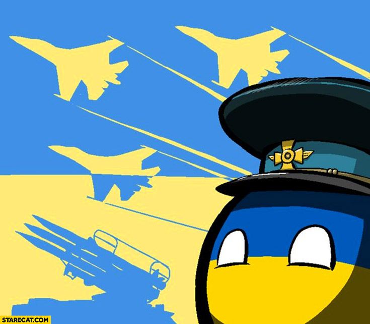Ukraine army polandball inspiring graphic