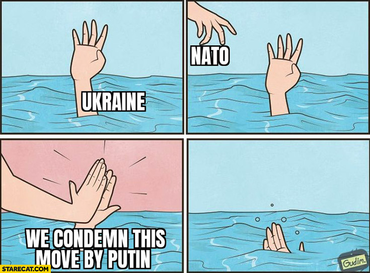 Ukraine sinking NATO we condemn this move by Putin comic
