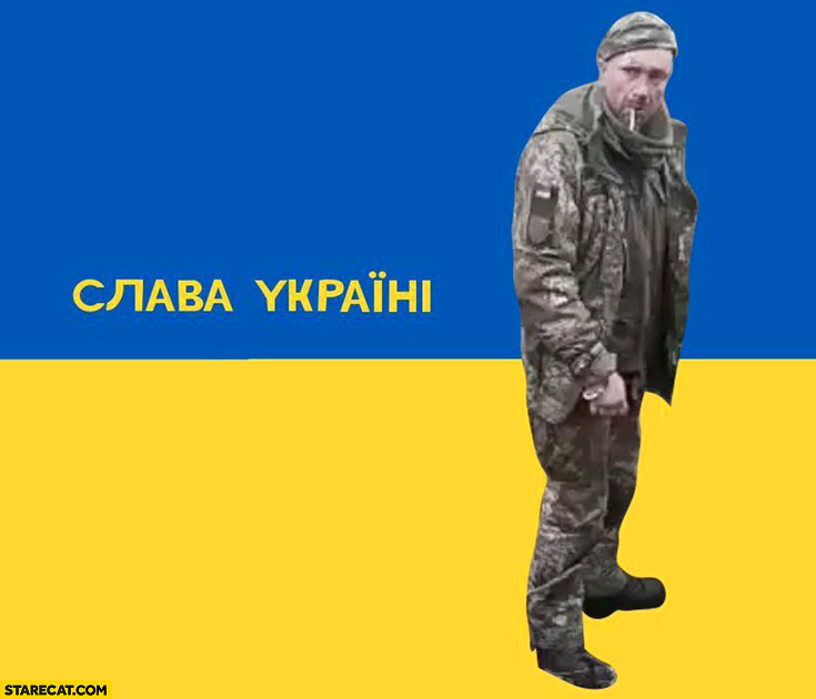 Ukrainian soldier hero shot by russians Slava Ukraini