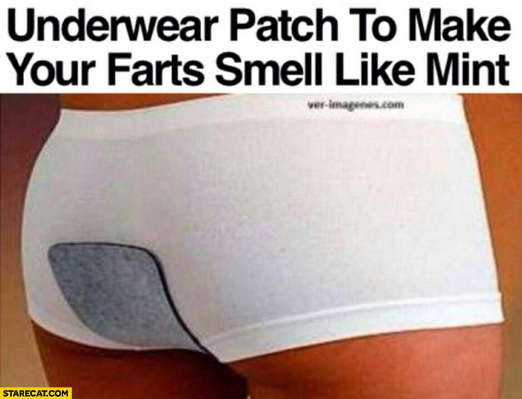 Underwear patch to make your farts smell like mint
