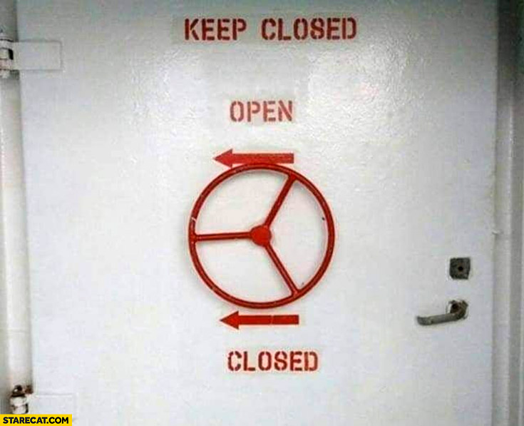 Valve keep closed open close same direction fail