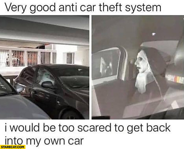 Very good anti car theft system I would be too scared to get back into my own car widow phantom ghost