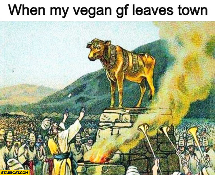 When my vegan GF leaves town praise meat