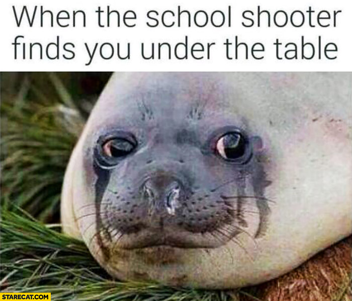 When the school shooter finds you under the table seal