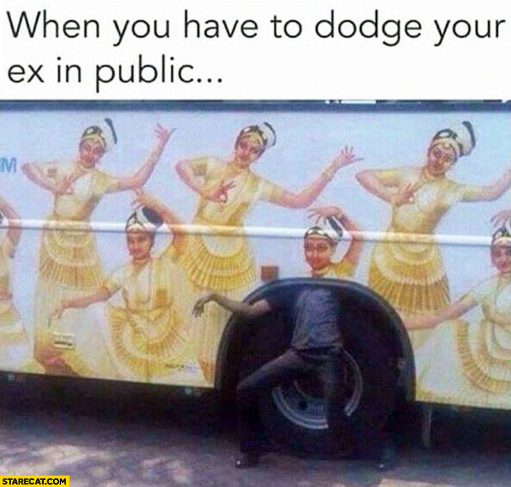 When you have to dodge your ex in public bus wheel dancer