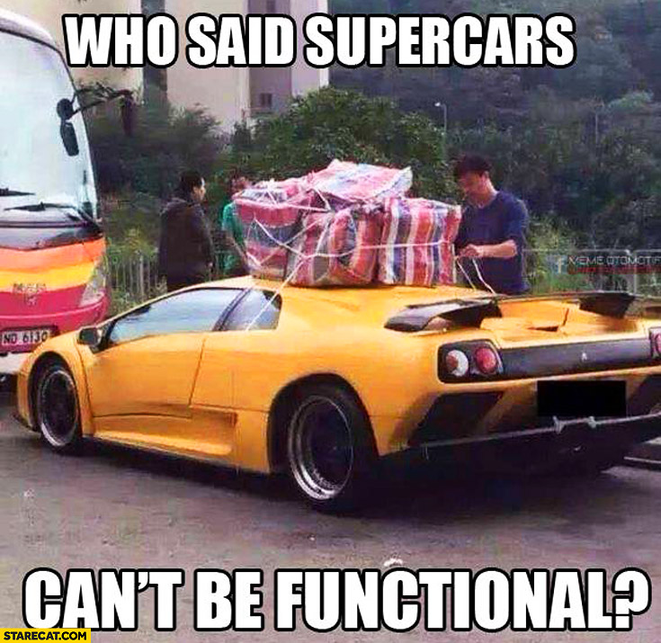 Who said supercars can’t be functional