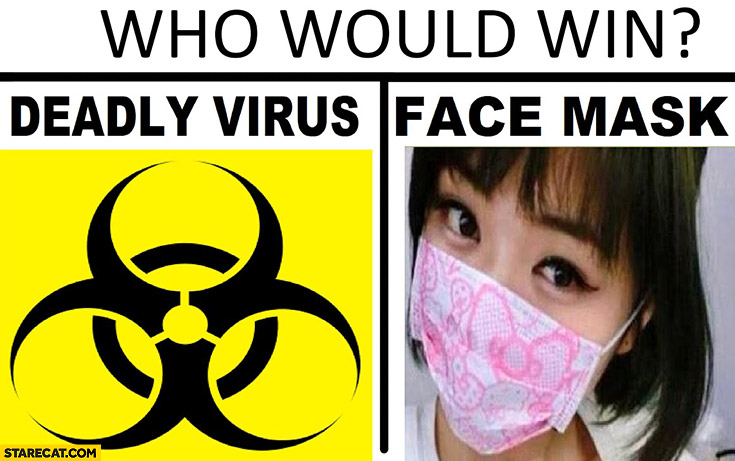 Who would win: deadly virus or face mask? Corona virus
