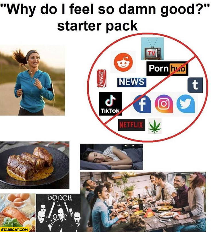 Why Do I Feel So Damn Good Starter Pack StareCat