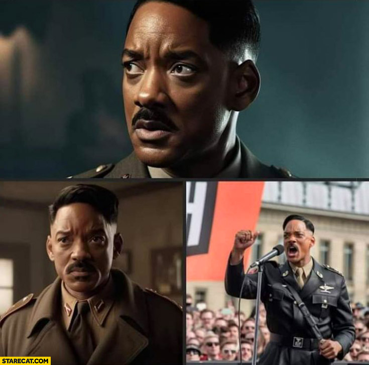 Will Smith as black adolf hitler AI generated movie