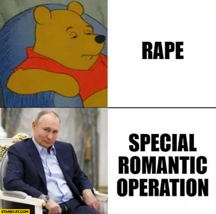 Winnie the Pooh rape Putin special romantic operation