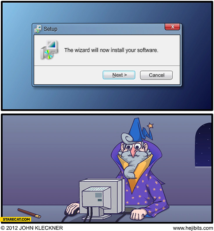Wizard will now install your software