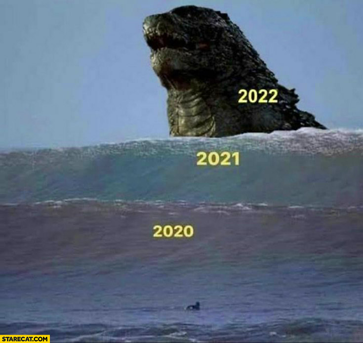 Year 2020 2021 tide wave vs year 2022 godzilla