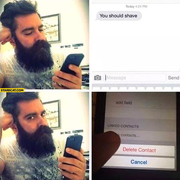 You should shave delete contact