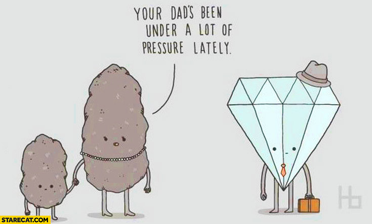 Joke Tote Bag Your Dad's Been Under A Lot Of Pressure Diamond Science Funny