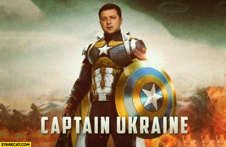 Zelensky captain Ukraine avengers hero